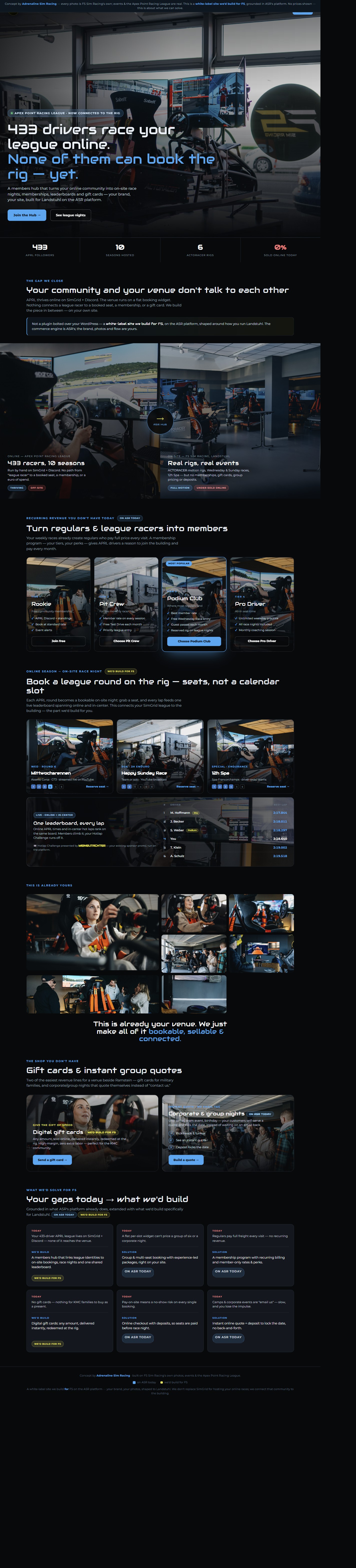 FS Sim Racing concept